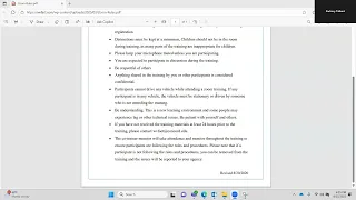 Zoom Training Rules & Procedures